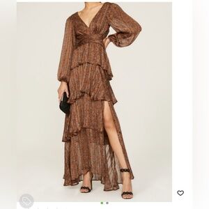 ASTR Anora Floral tierd maxi dress